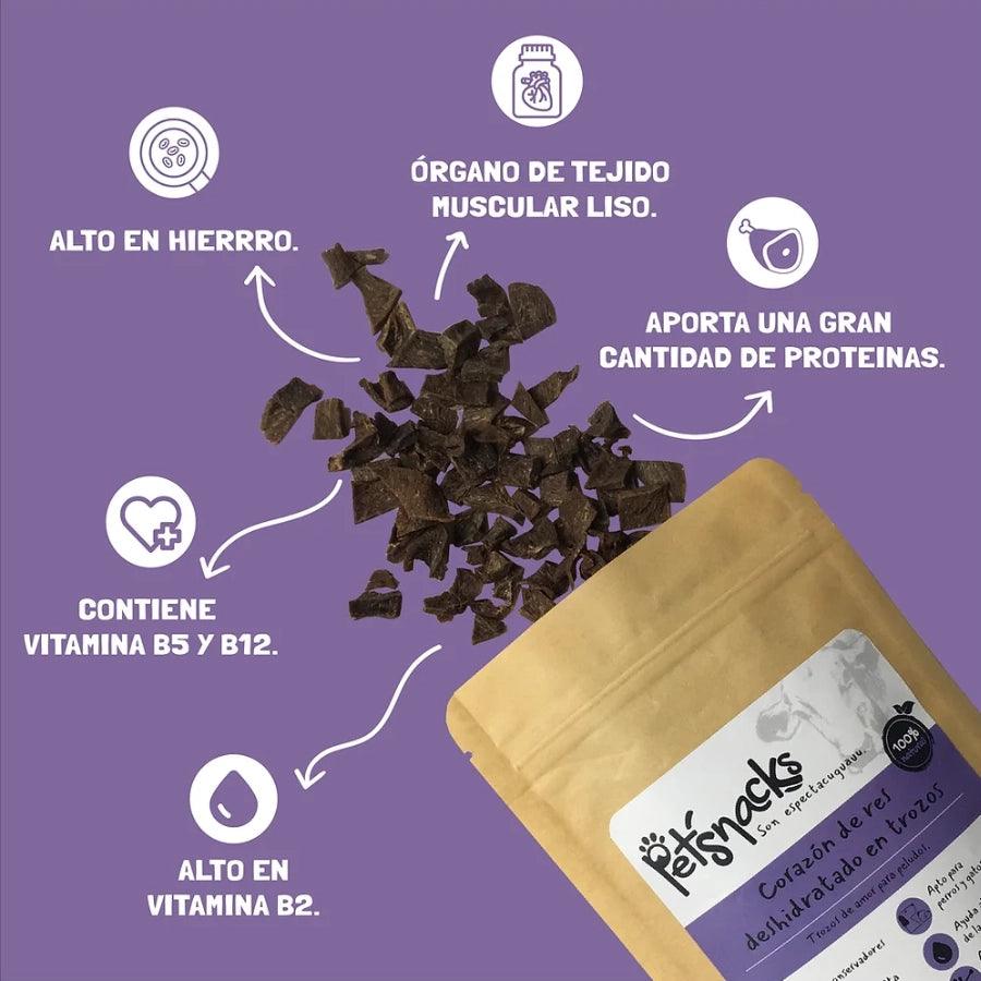 Petsnacks Premios Deshidratados Corazón de Res
