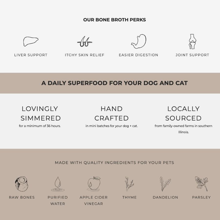 Crude Carnivore Caldo de Huesos de Bisonte para perro 475ml