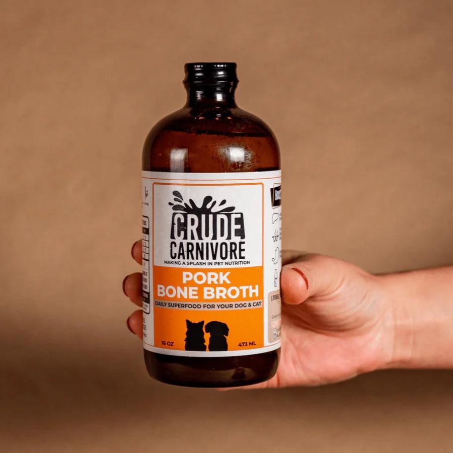 Crude Carnivore Caldo de Huesos de Cerdo para perro 475ml