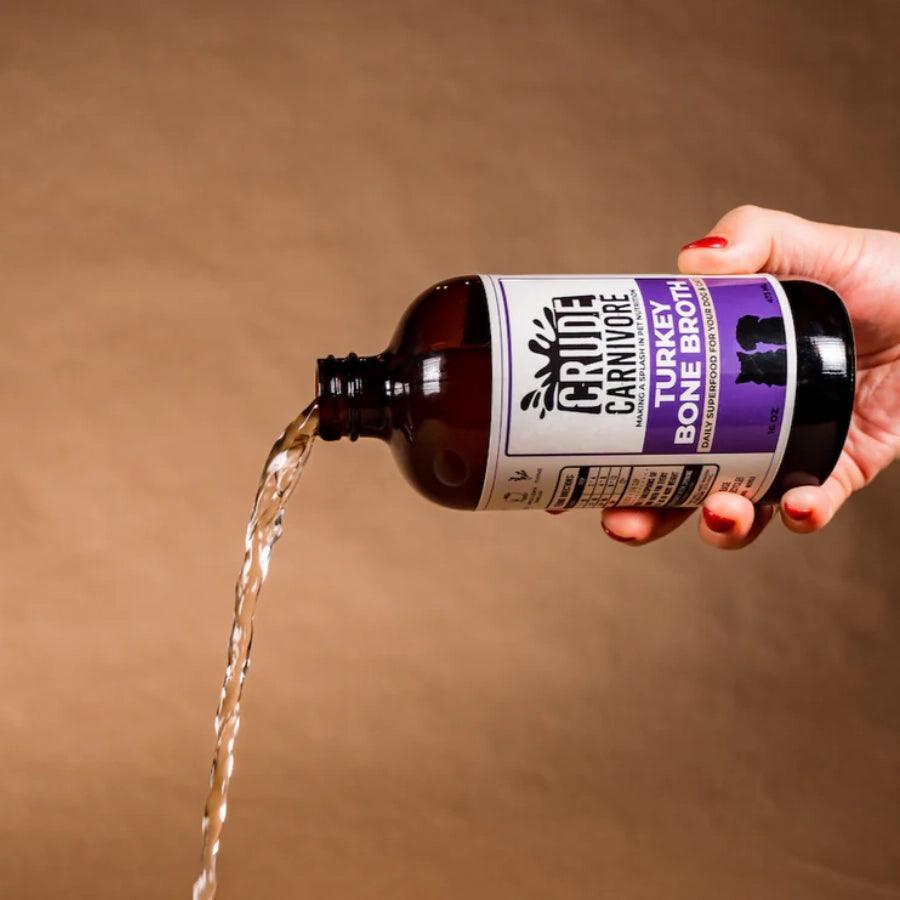 Crude Carnivore Caldo de Huesos de Pavo para perro 475ml