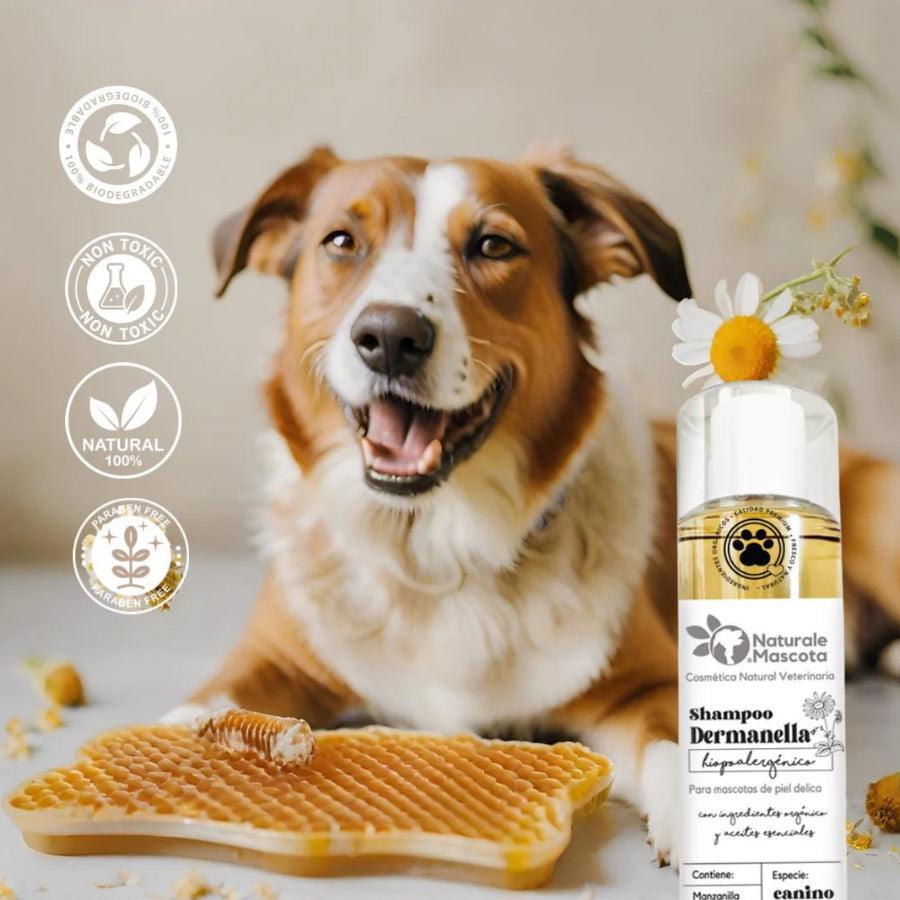 Naturale Mascota Dermanella Shampoo Natural Hipoalergénico para perro con piel sensible 250ml