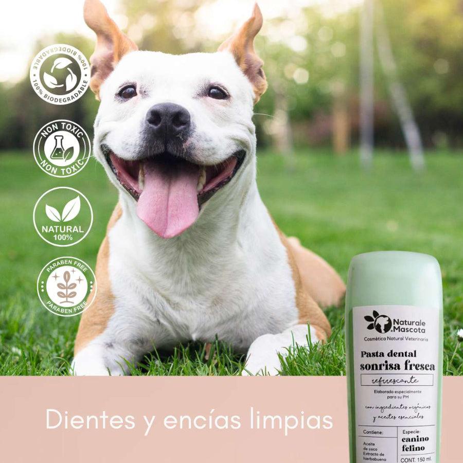 Naturale Mascota Sonrisa Fresca Pasta Dental natural para perro antimicrobiana 150ml