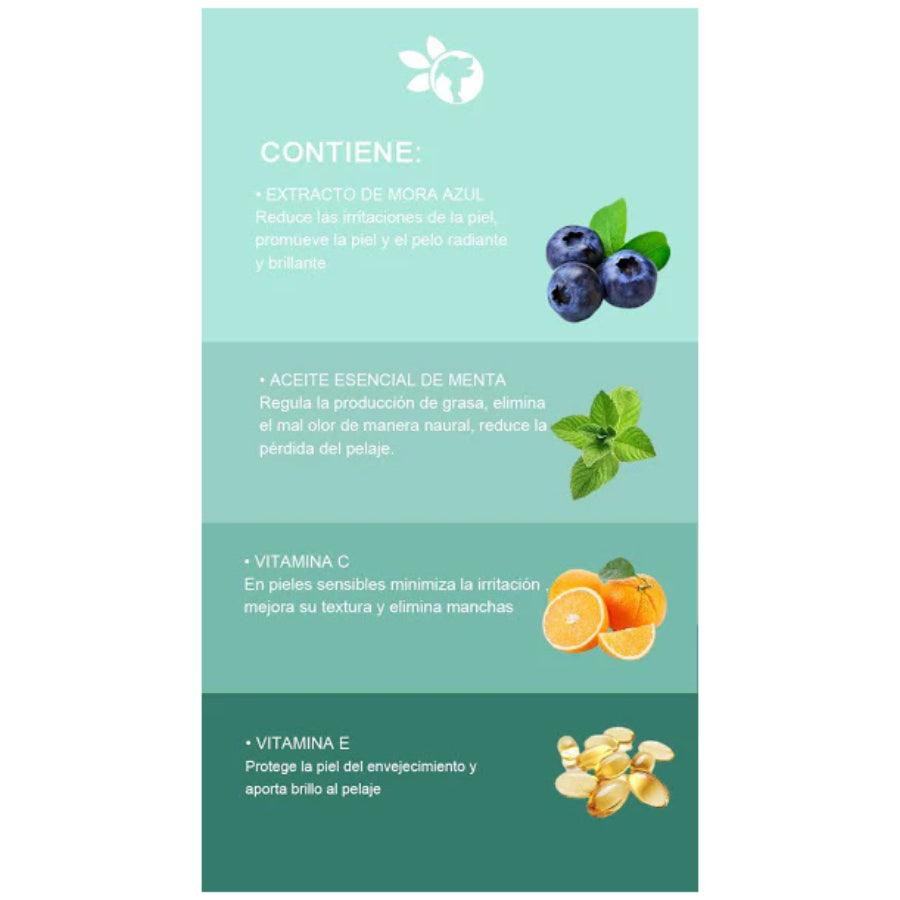 Naturale Mascota Brillo de Alegría Shampoo Natural para Pelo Blanco de perro 250ml