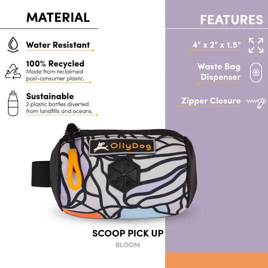 OllyDog Dispensador de Bolsas para Desechos Flores