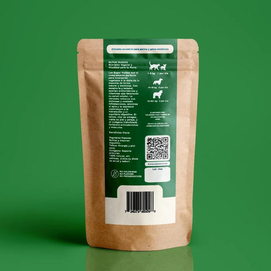 Premios Naturales Super Verdes Para Perro - Revitalizante y Desintoxicante