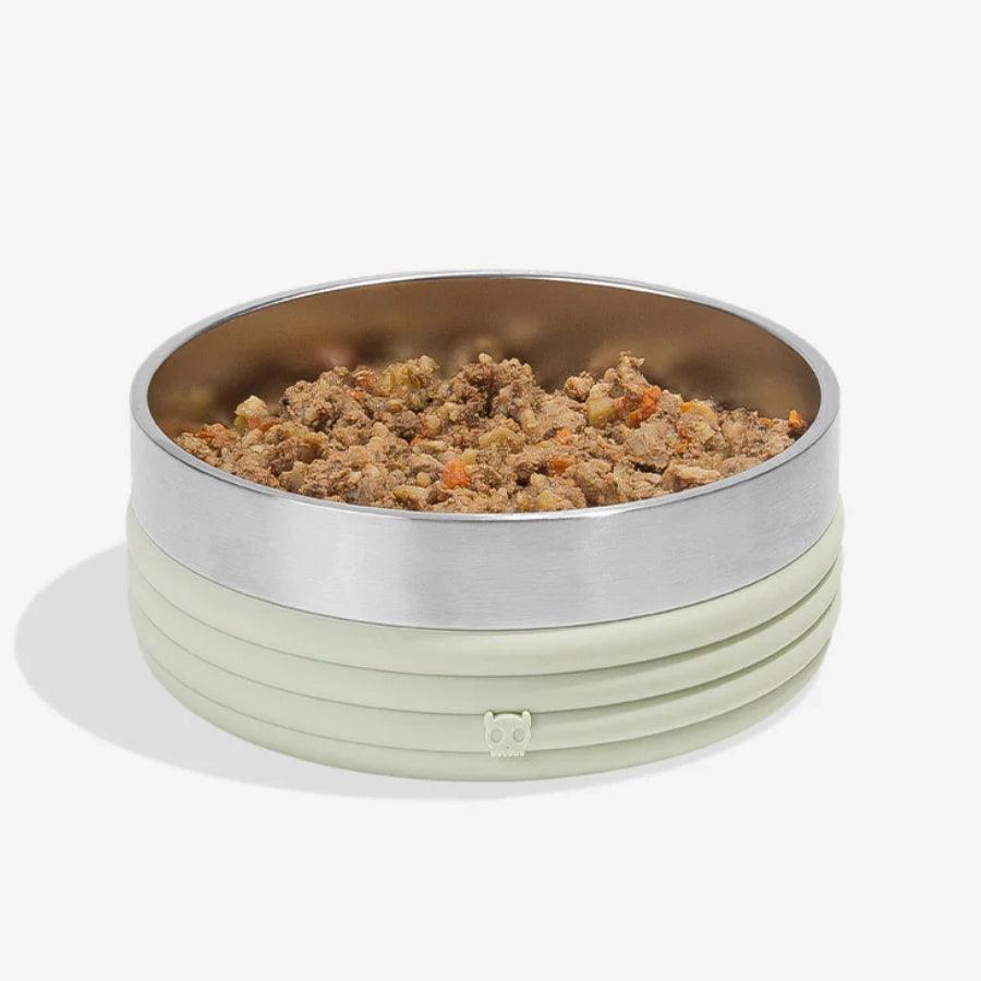 ZeeDog Plato de Acero Inoxidable para Perro Verde Anillado