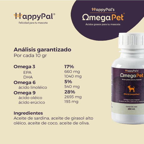 HappyPal Aceite de Sardina - Omegas 3,6,9