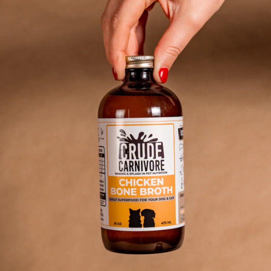 Crude Carnivore Bone Broth de Pollo 475ml