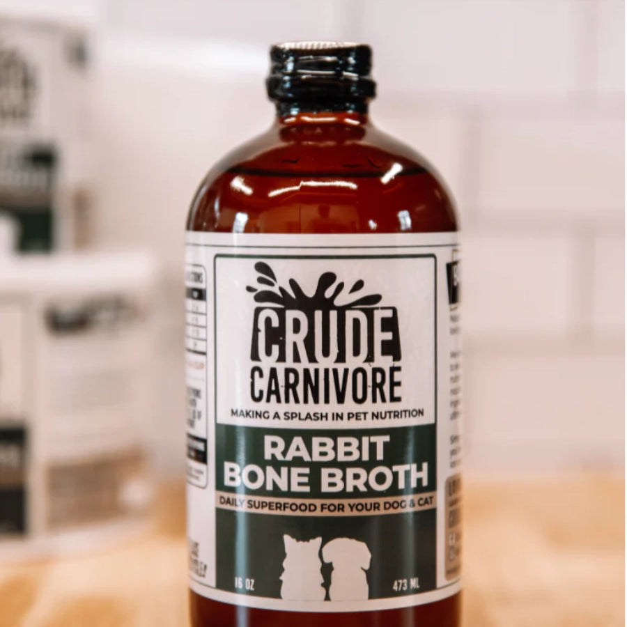 Crude Carnivore Bone Broth de Conejo 475ml