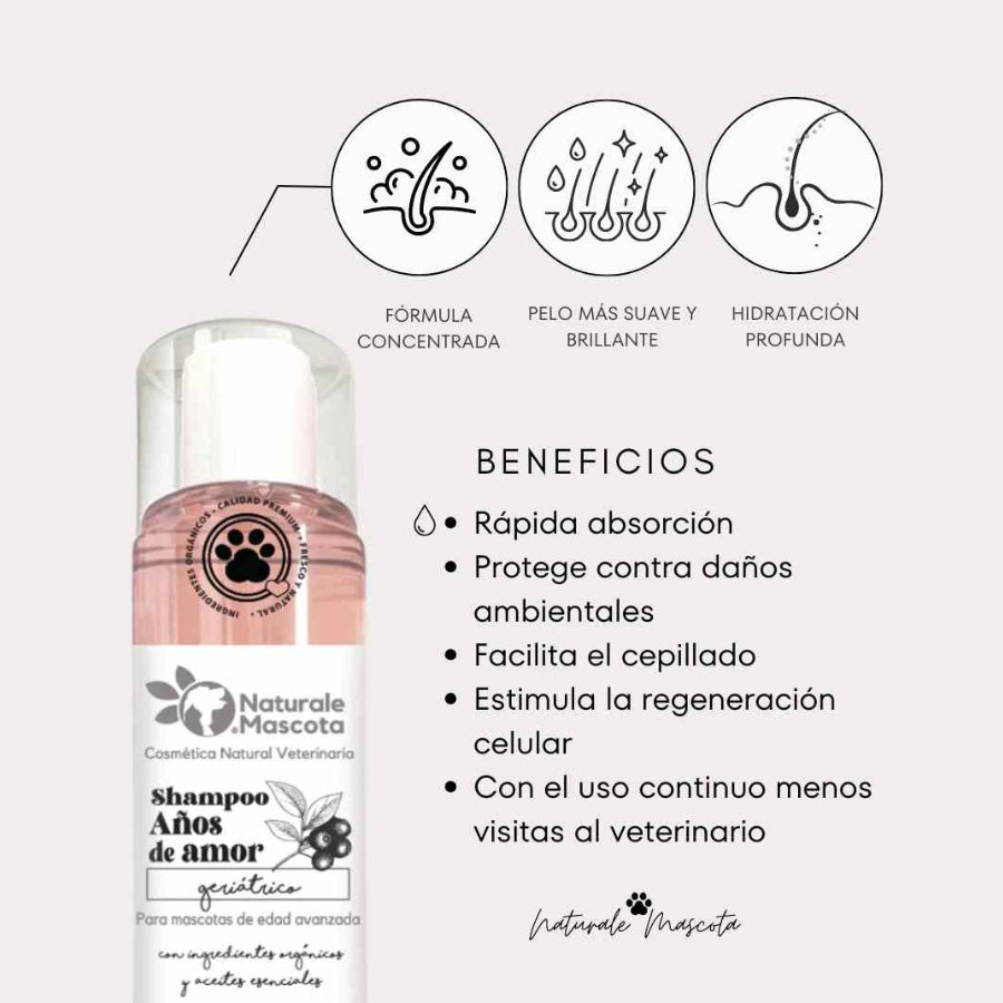 Naturale Mascota Shampoo Años de Amor Geriátrico 250ml