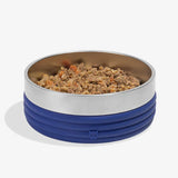 ZeeDog Plato de Acero Inoxidable para Perro Azul Anillado